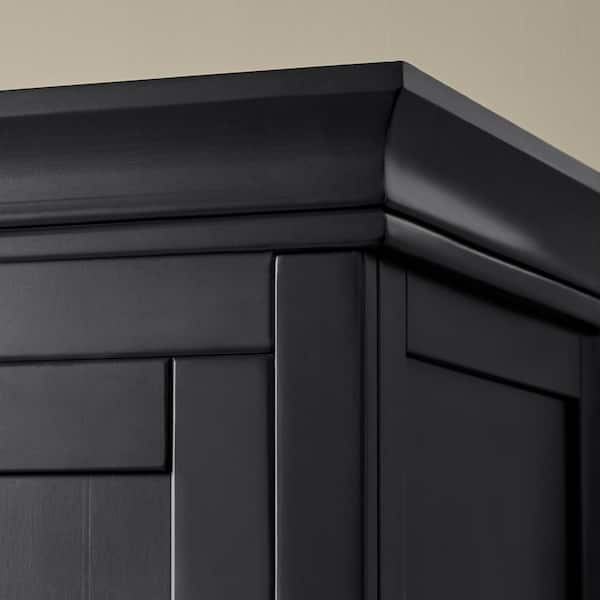 Home Decorators Collection Mansell Black Wood Accent Storage Cabinet (78 H  x 60 W) M13872D41B - The Home Depot