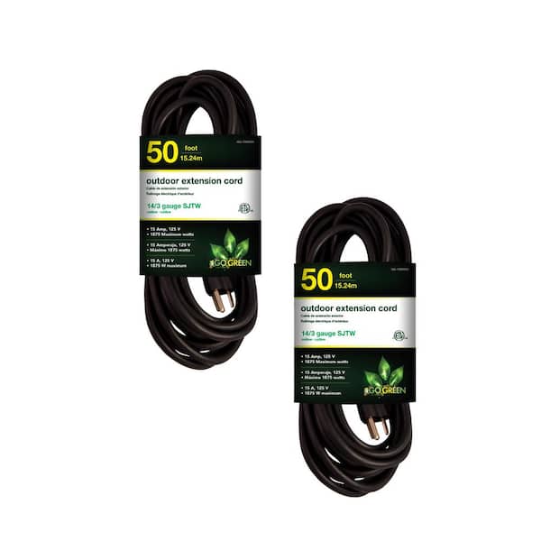 Outdoor Extension Cord Black, Home Depot Outdoor Extension Cords Black