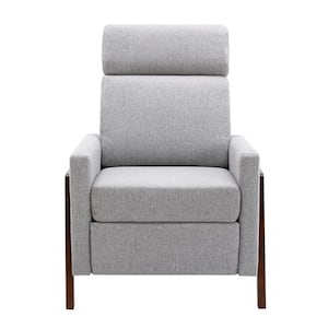 Gray Linen Accent Chair