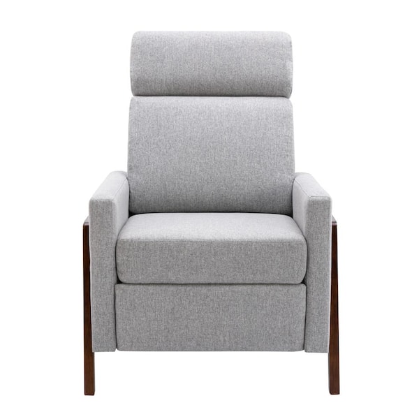 ATHMILE Gray Linen Accent Chair