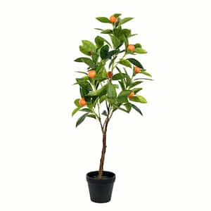 29 in. Green Artificial Orange Other Everyday Tree in Pot