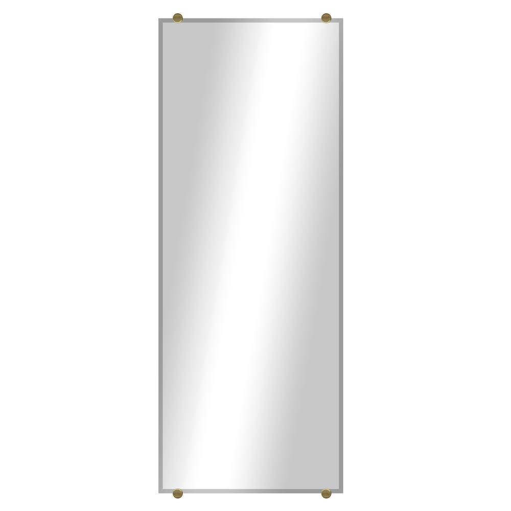 Modern Rustic (20in. W x 58in. H) Frameless Rectangular Beveled Wall Mirror