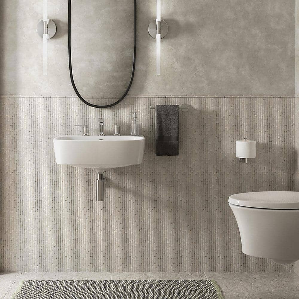 ModernLife 21.69 in. x 17.75 in. Wall Mounted Bathroom Sink in White Vitreous China price history on PriceWatchPro