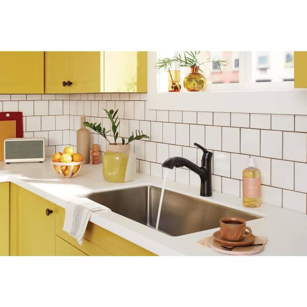 Parkwood Single-Handle Pull-Out Sprayer Kitchen Faucet in Matte Black