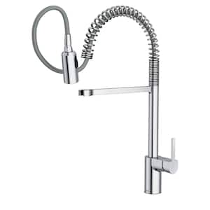 Align Single-Handle Pre-Rinse Spring Pulldown Sprayer Kitchen Faucet with Power Clean in Chrome