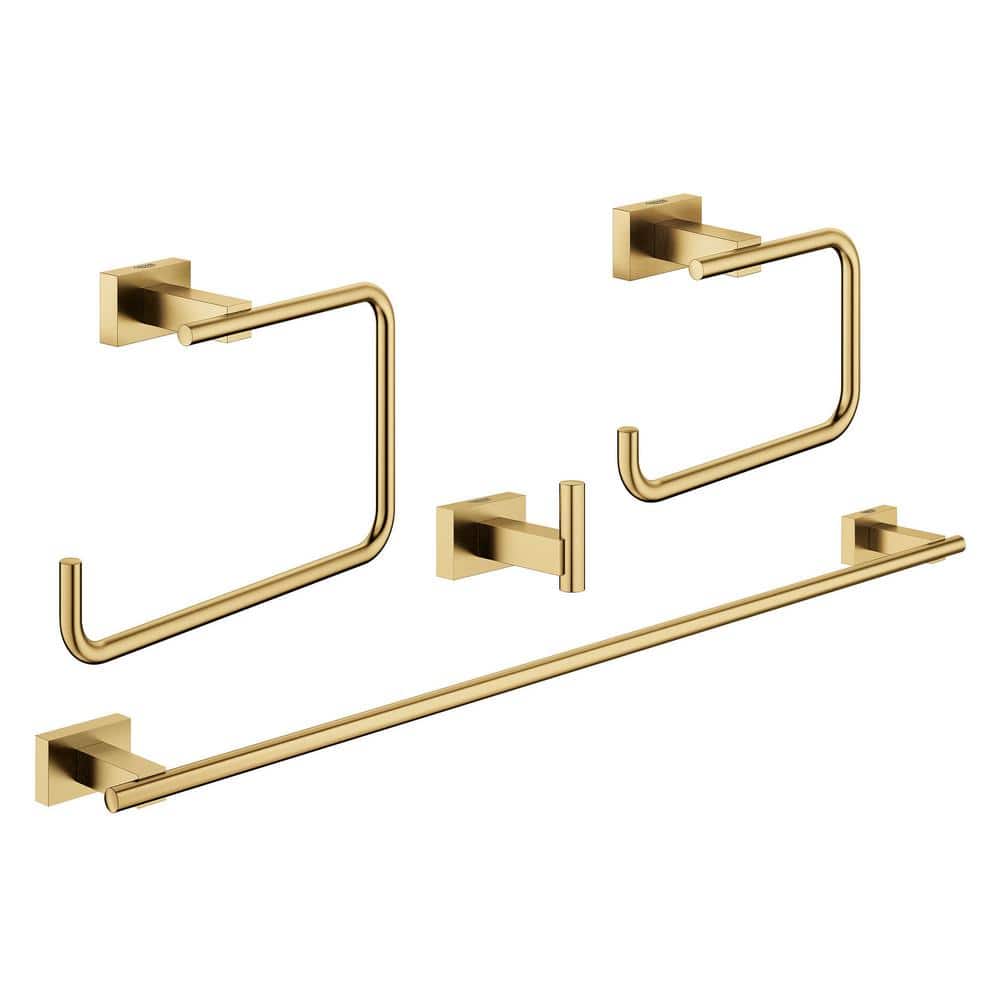Grohe Brushed Gold 4-Piece Bathroom Hardware Set
