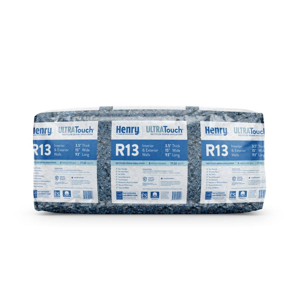 Henry R-13 ULTRATouch Recycled Denim Insulation Batt 15 in. x 93 in ...