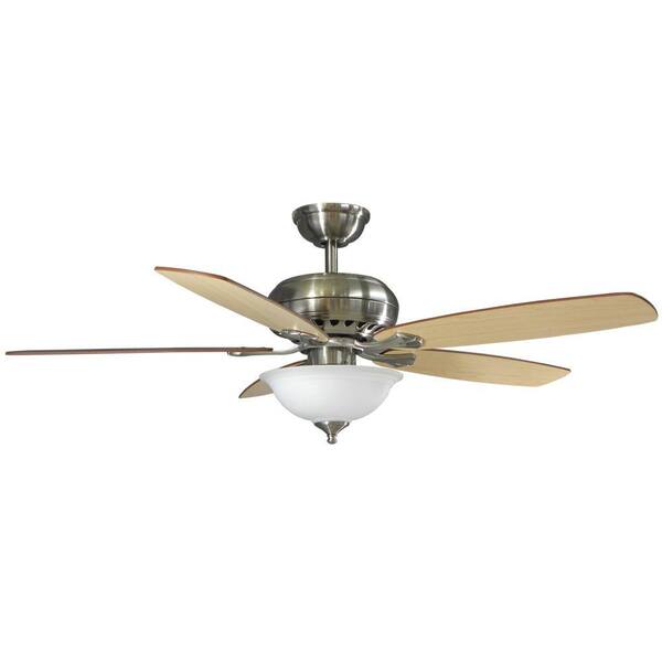 Indoor LED Brushed Nickel Ceiling Fan 