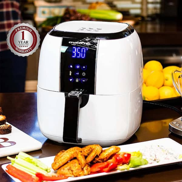 OVENTE 3.2 Quart Black Compact Electric Air Fryer with Non-Stick Removable  Basket FAM11320B - The Home Depot