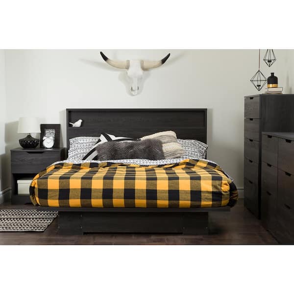 South Shore Holland Queen platform Bed, Gray Oak