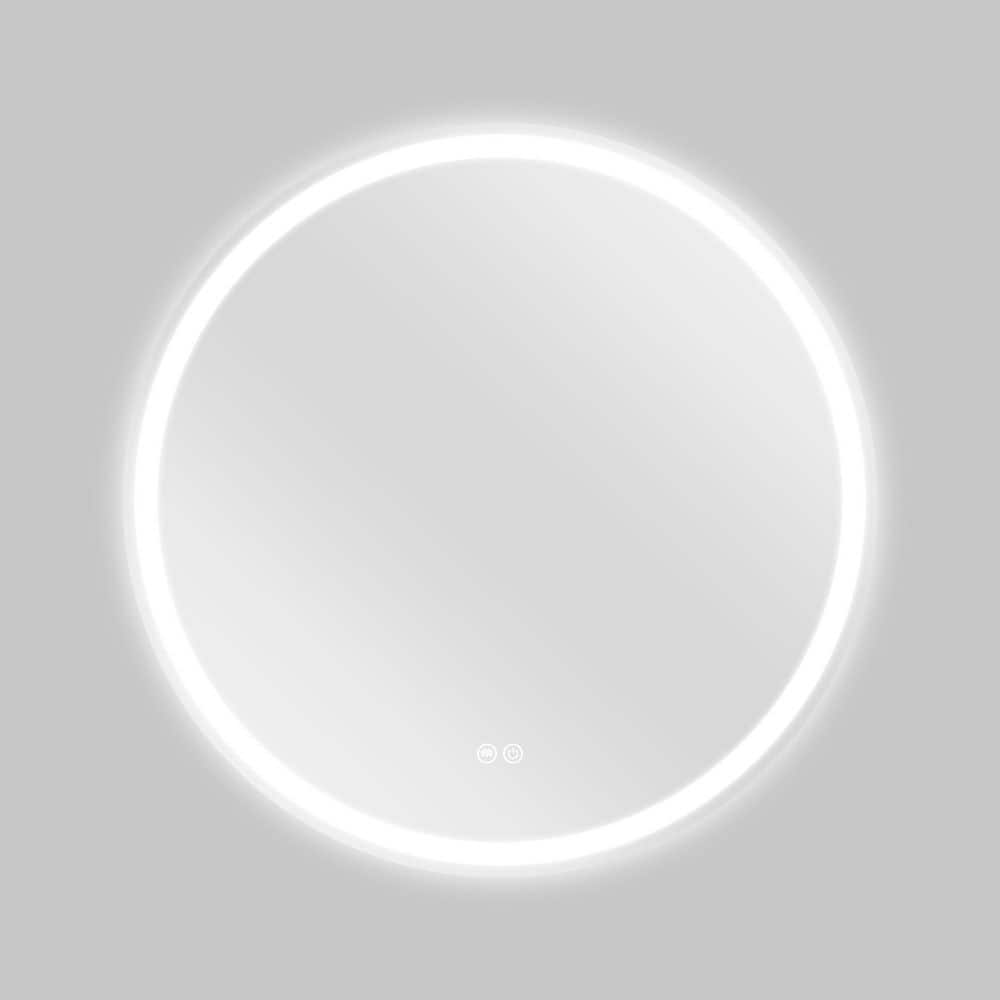 LuxHomez 24 in. W x 24 in. H Classic Round Frameless Wall Mount
