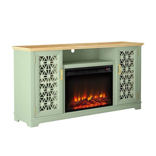FESTIVO 60 in. Freestanding Wooden Electric Fireplace TV Stand in