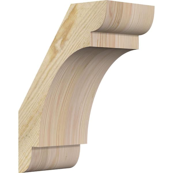 Ekena Millwork 6"W x 10"D x 14"H Olympic Rough Sawn Knee Brace, Douglas Fir