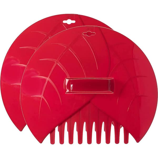 Unbranded 3 in. L, Leaf Collecting Tool Garden Leaf Spoon, Lawn and Garden Cleanup Hand Rake, Red Handle