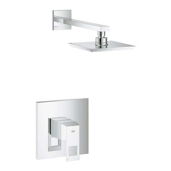 GROHE Eurocube Single-Handle Shower Only Faucet Trim Kit in StarLight Chrome (Valve Sold Separately)