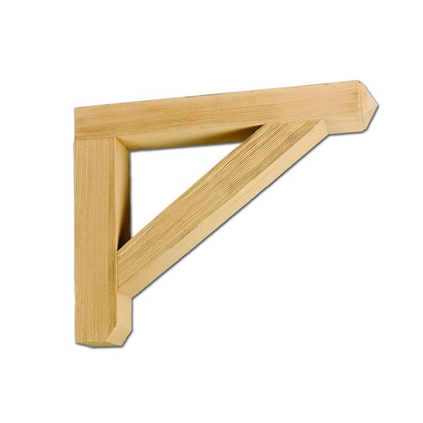 Fypon 24 in. x 18 in. x 4 in. Polyurethane Wood Grain Texture Bracket