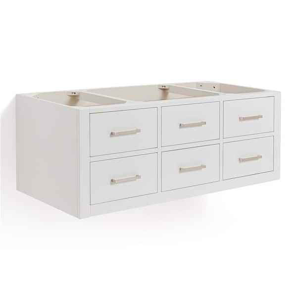 ARIEL Hutton 48 in. W x 22 in. D x 18 in. H Bath Vanity Cabinet without Top in White