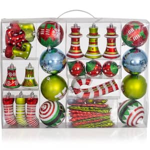 Elf Ornament Set -Christmas Shatterproof Balls and Ornaments for Indoor/Outdoor Christmas Tree Set (67-Piece)