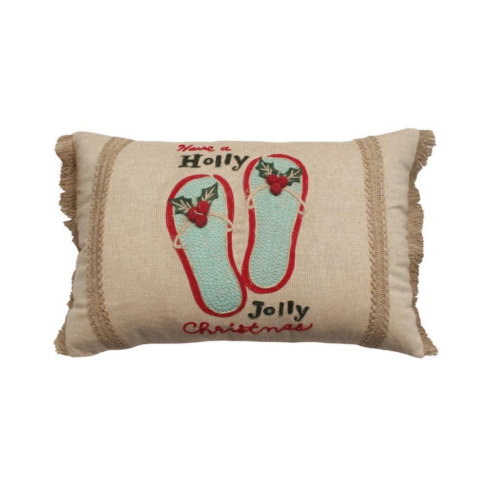 14 in. x 20 in. Holly Jolly Slippers Pillow price history on PriceWatchPro