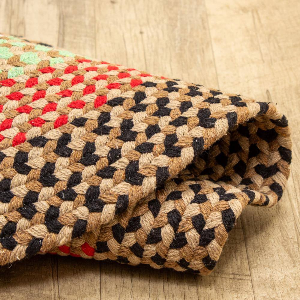 Handmade Earthtone Cotton Braided Runner Rug 2' x 6'