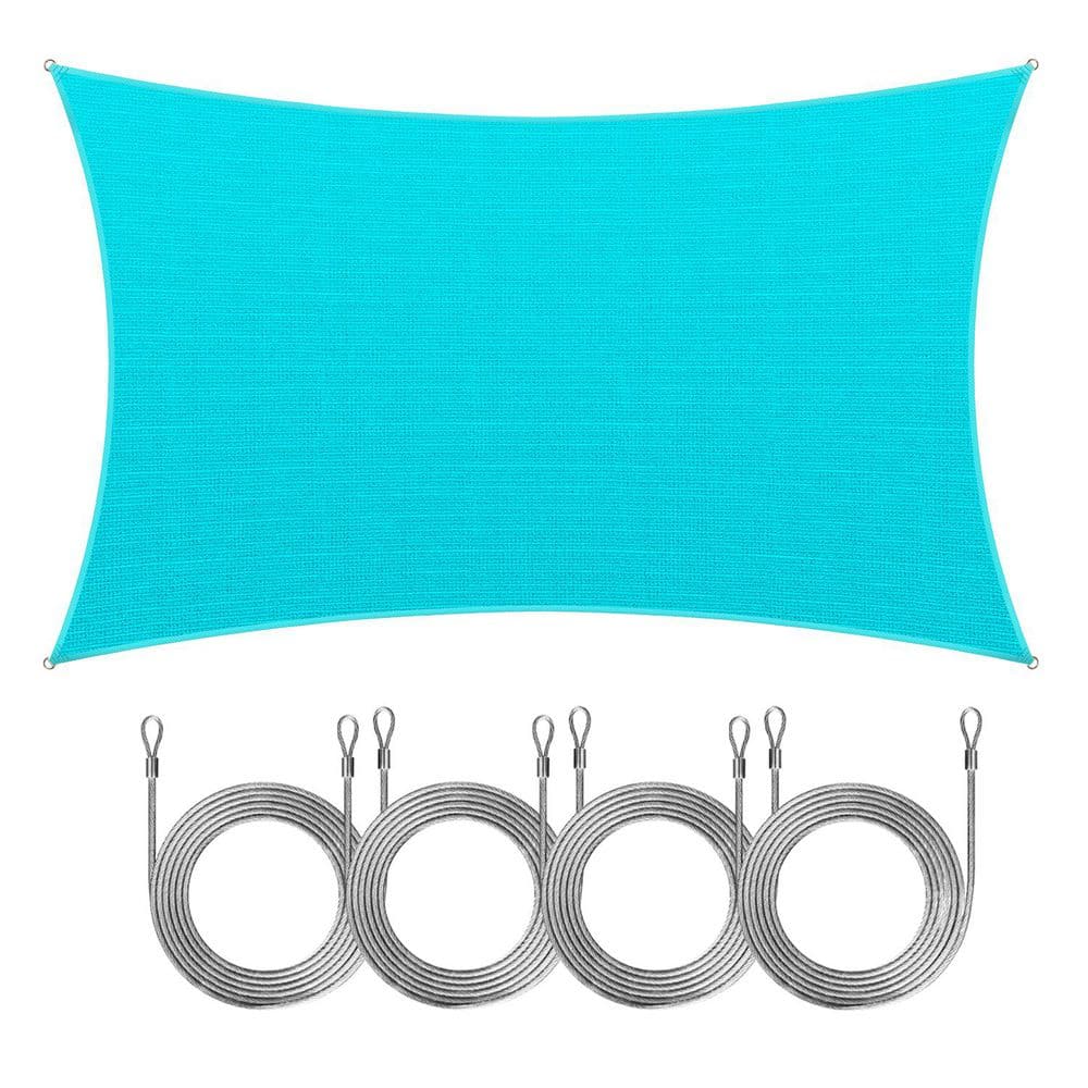 12 ft. x 16 ft. Rectangle Sun Shade Sail with Rope-Turquoise price history on PriceWatchPro