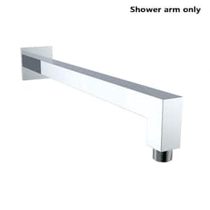 15 in. Brass Square Shower Arm, Chrome
