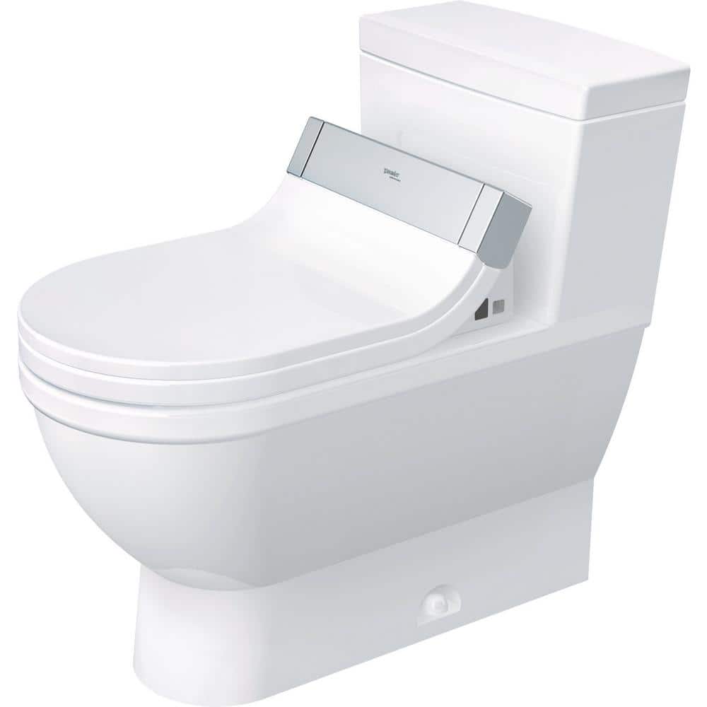 Duravit 1Piece 1.28 GPF Single Flush Elongated Toilet in White (Seat