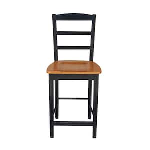 Madrid 24 in. Black and Cherry Bar Stool