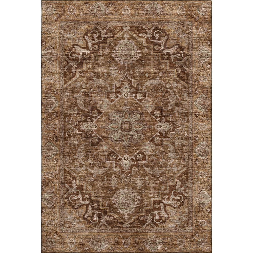 Mayfield Premium Machine Washable Abstract AMF2165 Terracotta 8 ft. x 10 ft. Area Rug price history on PriceWatchPro