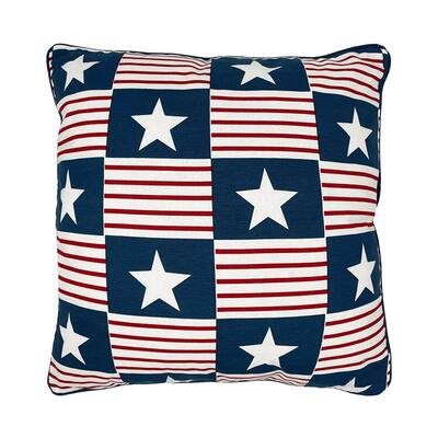 Buckle Down Down Stars & Stripes Painting Standard Pillow Case Checkered 