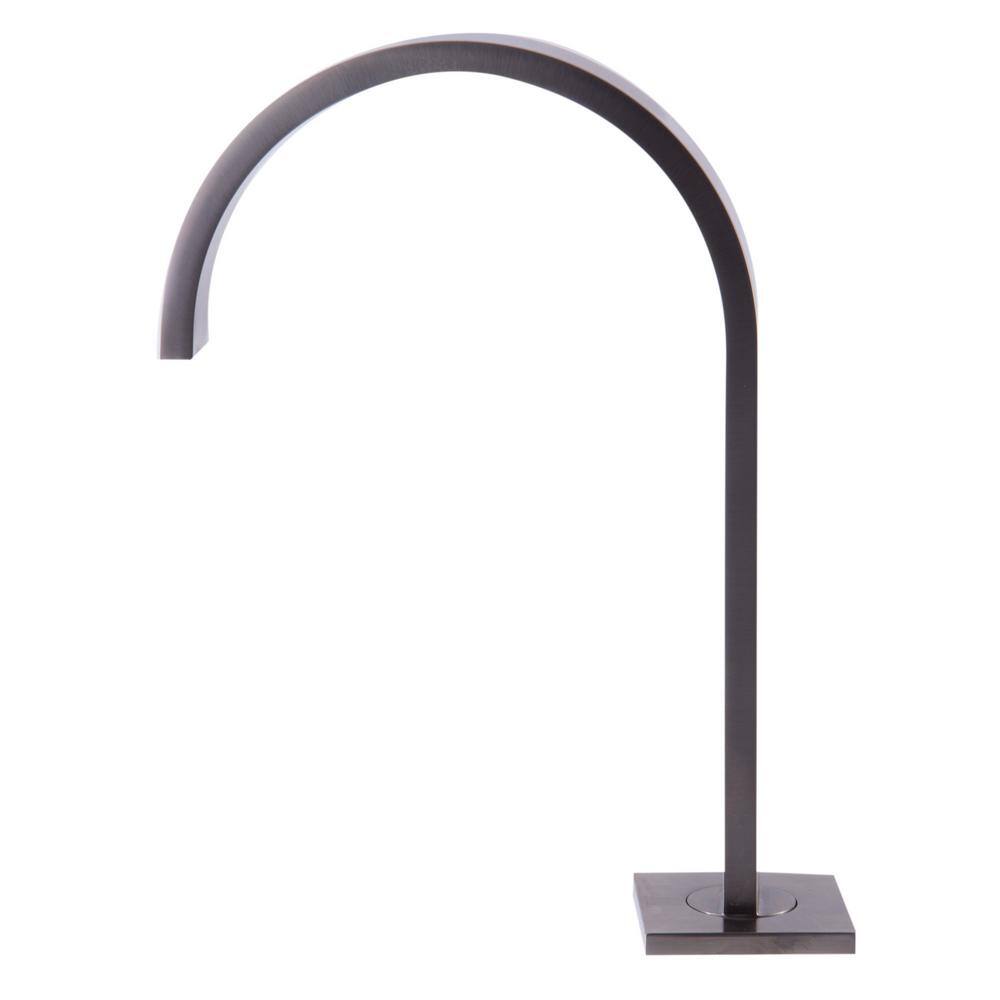 Brushed Nickel Gooseneck Widespread Bathroom Faucet
