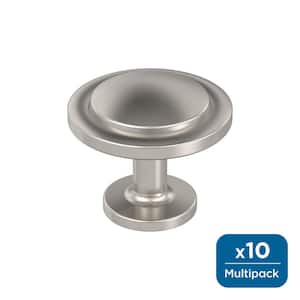 Loop 1-3/16 in. (30 mm) Dia Satin Nickel Round Cabinet Knob (10-Pack)