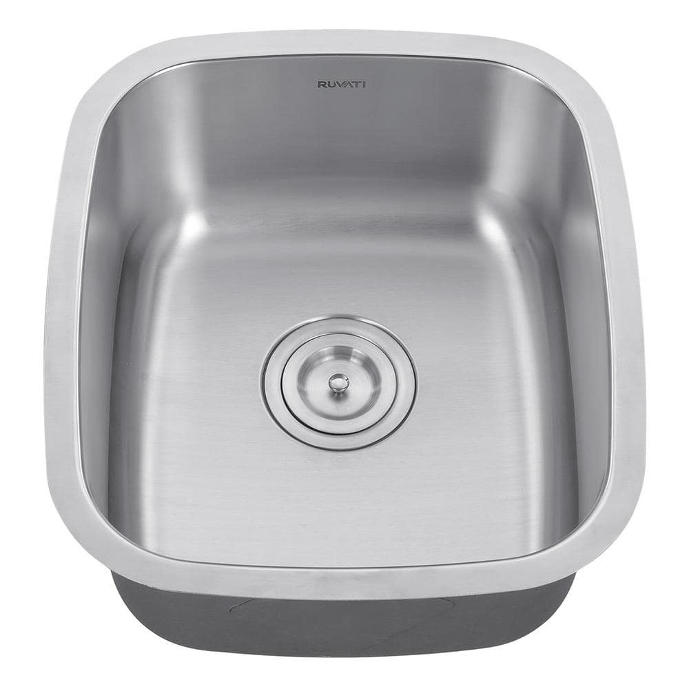 Ruvati 15 x 18 Inch Stainless Steel Undermount Bar Sink