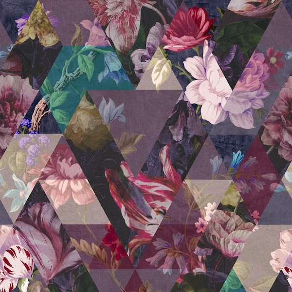 Graham & Brown Timepiece Amethyst Purple Removable Wallpaper Sample