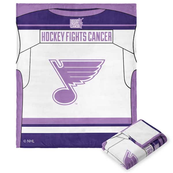 THE NORTHWEST GROUP NHL Hockey Fights Cancer Jersey Blues Silk Touch Multi-color Throw