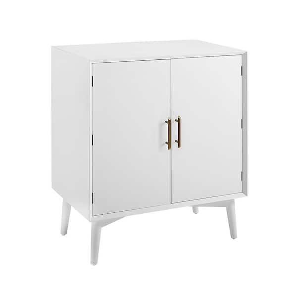 Crosley Landon White Bar Cabinet Cf4403, Crosley Furniture Landon Mid Century Modern Bar Cabinet Acorn