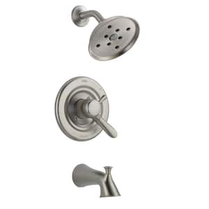 Lahara 1-Handle H2Okinetic Tub and Shower Faucet Trim Kit in Stainless (Valve Not Included)