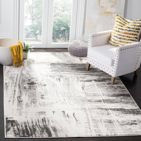 SAFAVIEH Adirondack Collection X-Large Area Rug - 12' x 18', Silver &  Multi, Modern Abstract Design, Non-Shedding & Easy Care, Ideal for High  Traffic