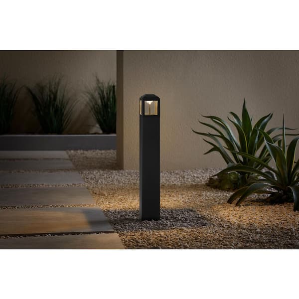 Havenridge 150 Lumen Hardwired 20 in. Low Voltage Matte Black Integrated LED Outdoor Bollard Light