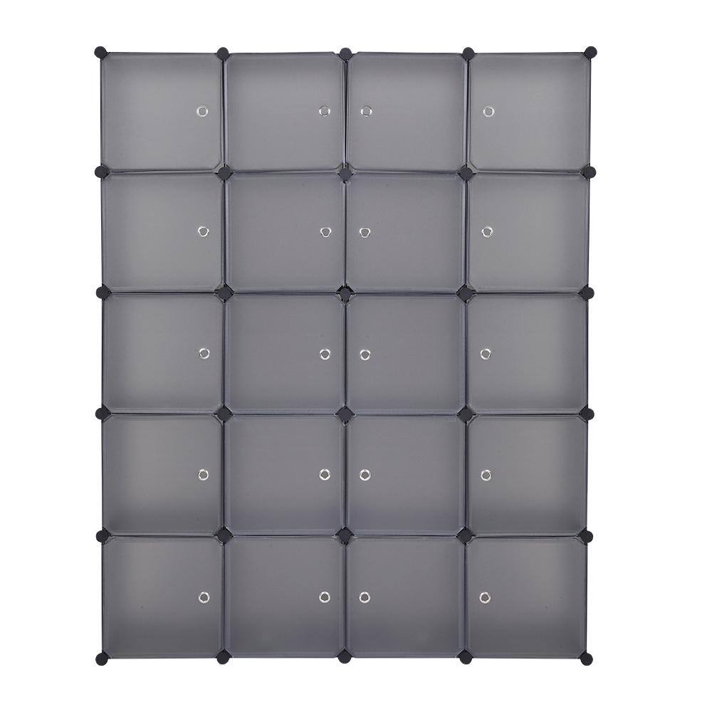 Luxury Living 27.5 in. H x 34.25 in. W x 13.5 in. D Clear Plastic 10-Cube  Organizer 83D - The Home Depot