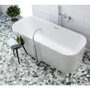 Sliced Pebble Speckled Green 11-1/4 in. x 11-1/4 in. x 9.5 mm Mesh-Mounted Mosaic Tile (9.61 sq. ft./case)
