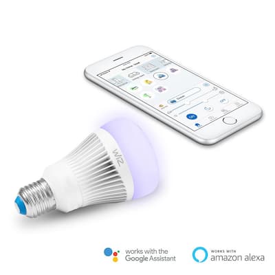 60W Equivalent A19 Colors and Tunable White Wi-Fi Connected Smart LED Light Bulb