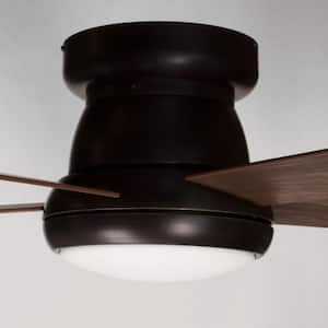 Vox 52 in. Indoor Integrated LED Antique Bronze Transitional Ceiling Fan with Remote for Living Room and Bedroom