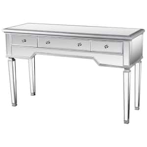 Fernando 52 in. Silver Rectangle Wood Console Table