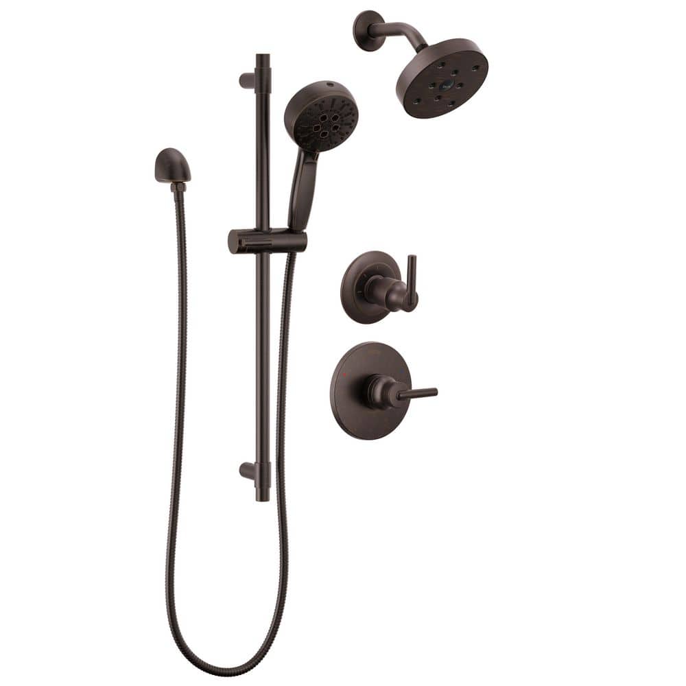 Delta Trinsic 2-Handle 8-Spray Shower Faucet 1.75 GPM with Hand