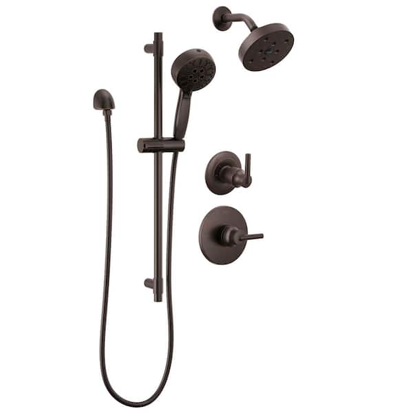 Trinsic 2-Handle 8-Spray Shower Faucet 1.75 GPM with Hand Shower and Pressure Balance in Venetian Bronze