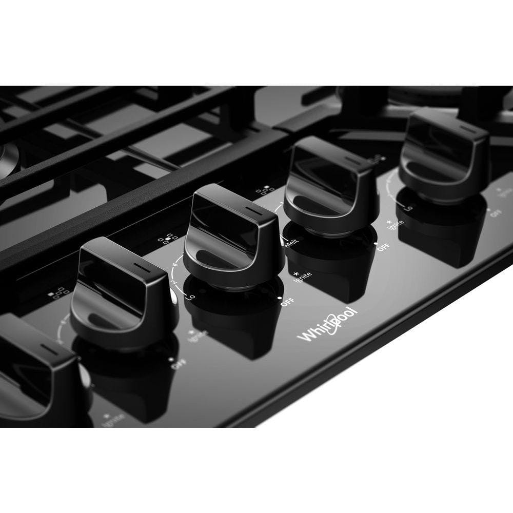 Buy 36 in. Gas Cooktop in Black with 5 Burners and EZ2LIFT Hinged