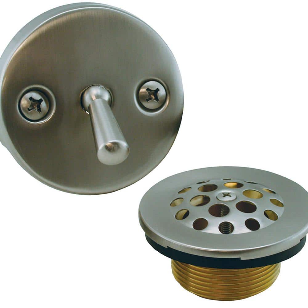Trip Lever Bath Tub Drain Conversion Kit with 2-Hole Overflow Plate Brushed Nickel price history on PriceWatchPro