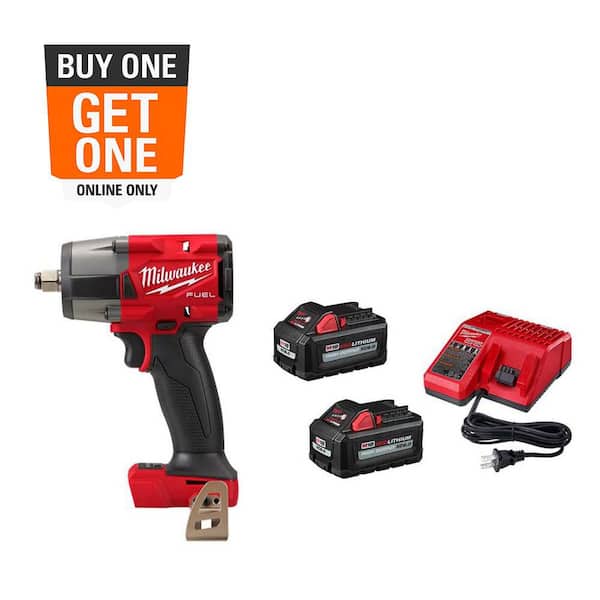 M18 FUEL Gen-2 18V Lithium-Ion Brushless Cordless Mid Torque 1/2 in. Impact Wrench with (2) 6.0Ah Batteries and Charger