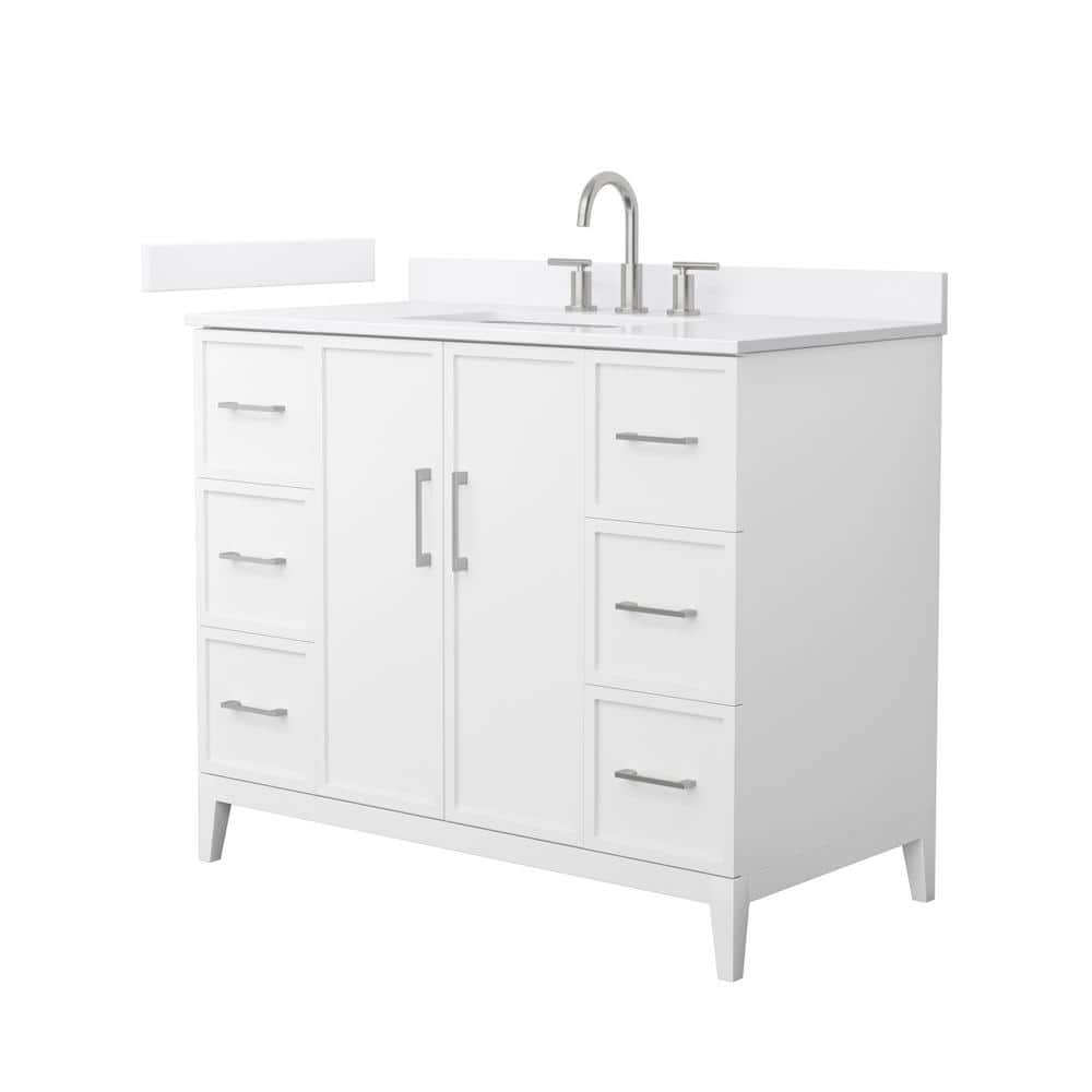 Elan 42 in. W x 22 in. D x 35 in. H Single Bath Vanity in White with White Quartz Top price history on PriceWatchPro